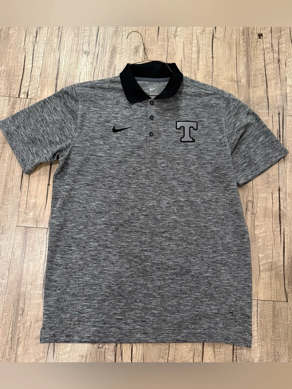 Men’s Size Large L Nike Tennessee Volunteers gray heather polo golf shirt